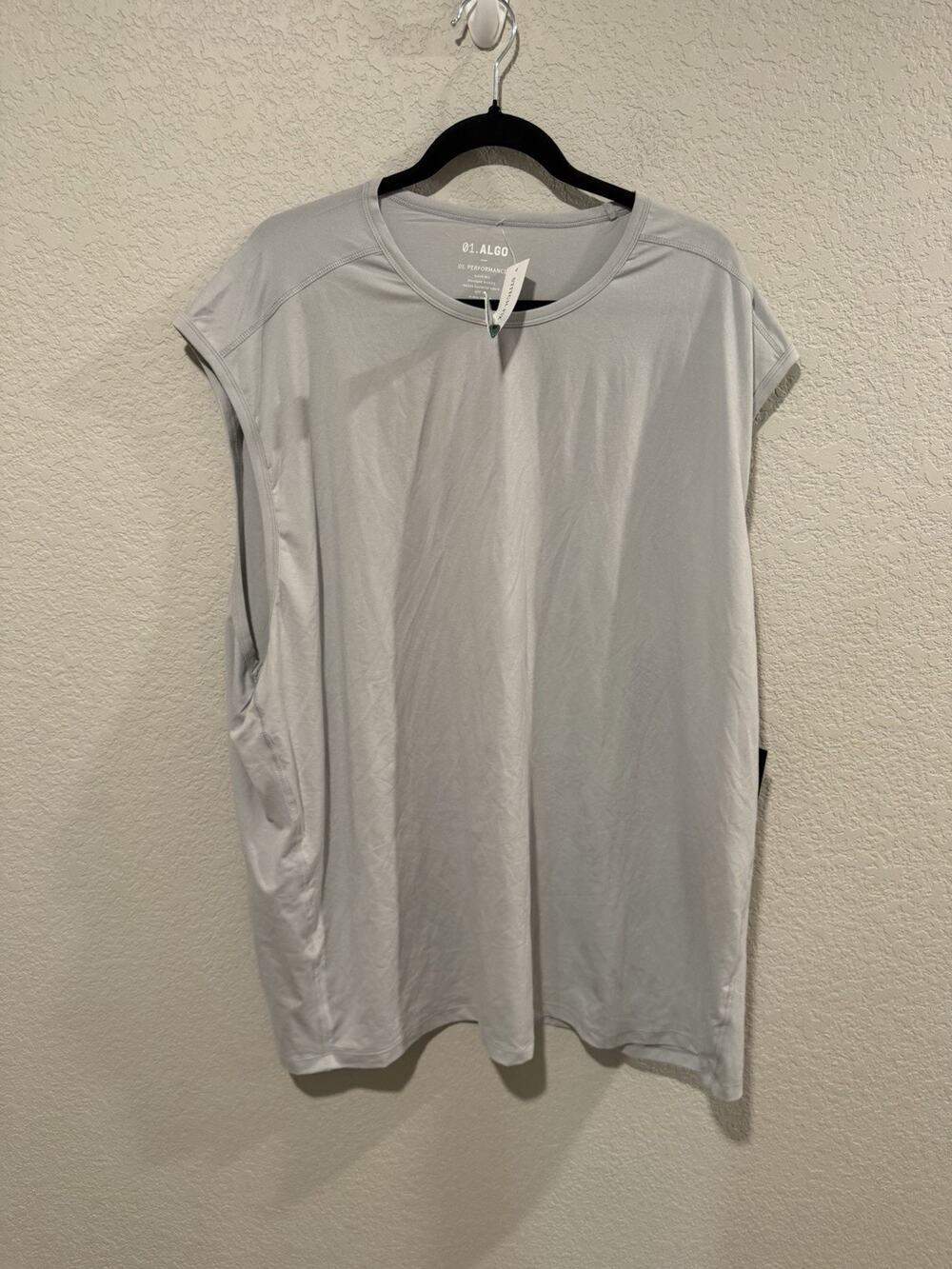 01 Algo Men's 3XL Light Grey AlgoFlex Lightweight Performance Jersey Tank NWT